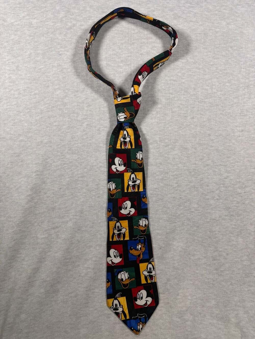 Vintage Disney Hot Cakes Mickey Mouse Donald Duck Goofy Pluto Necktie